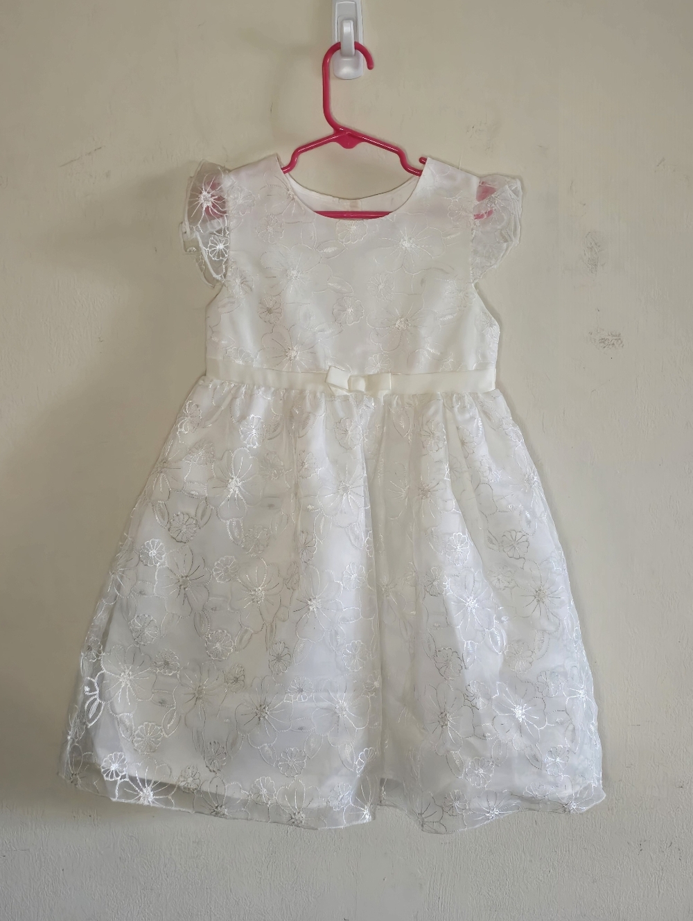Blueberi Boulevard Dress Girls Size 6 White Floral Party Easter Wedding